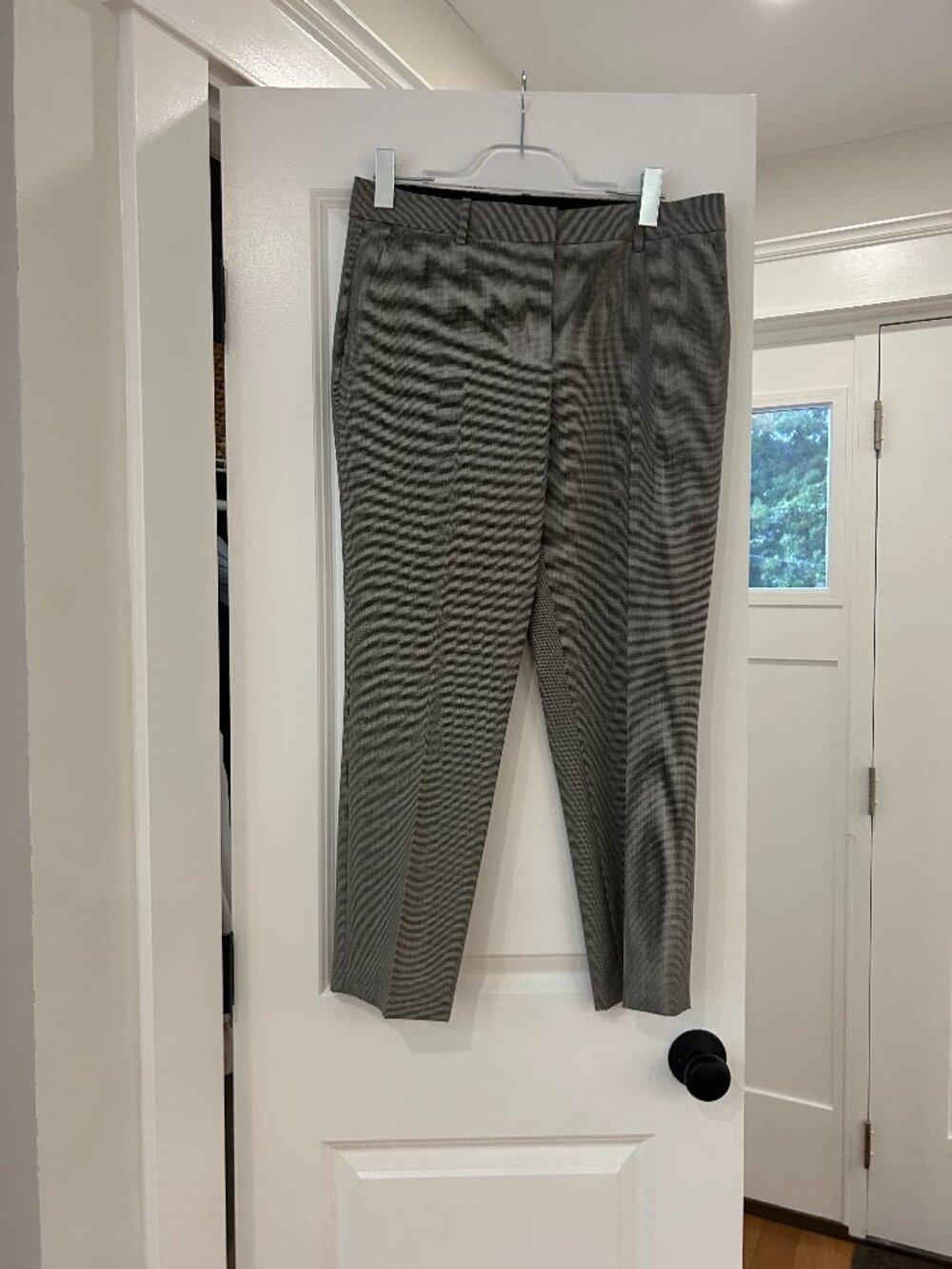 NWT Theory Treeca 2 Wool Cropped Suit Pants in Houndstooth